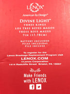 Lenox Divine Light Three Kings Figurines Lighted Nativity Pierced 3 Wise Men NEW9