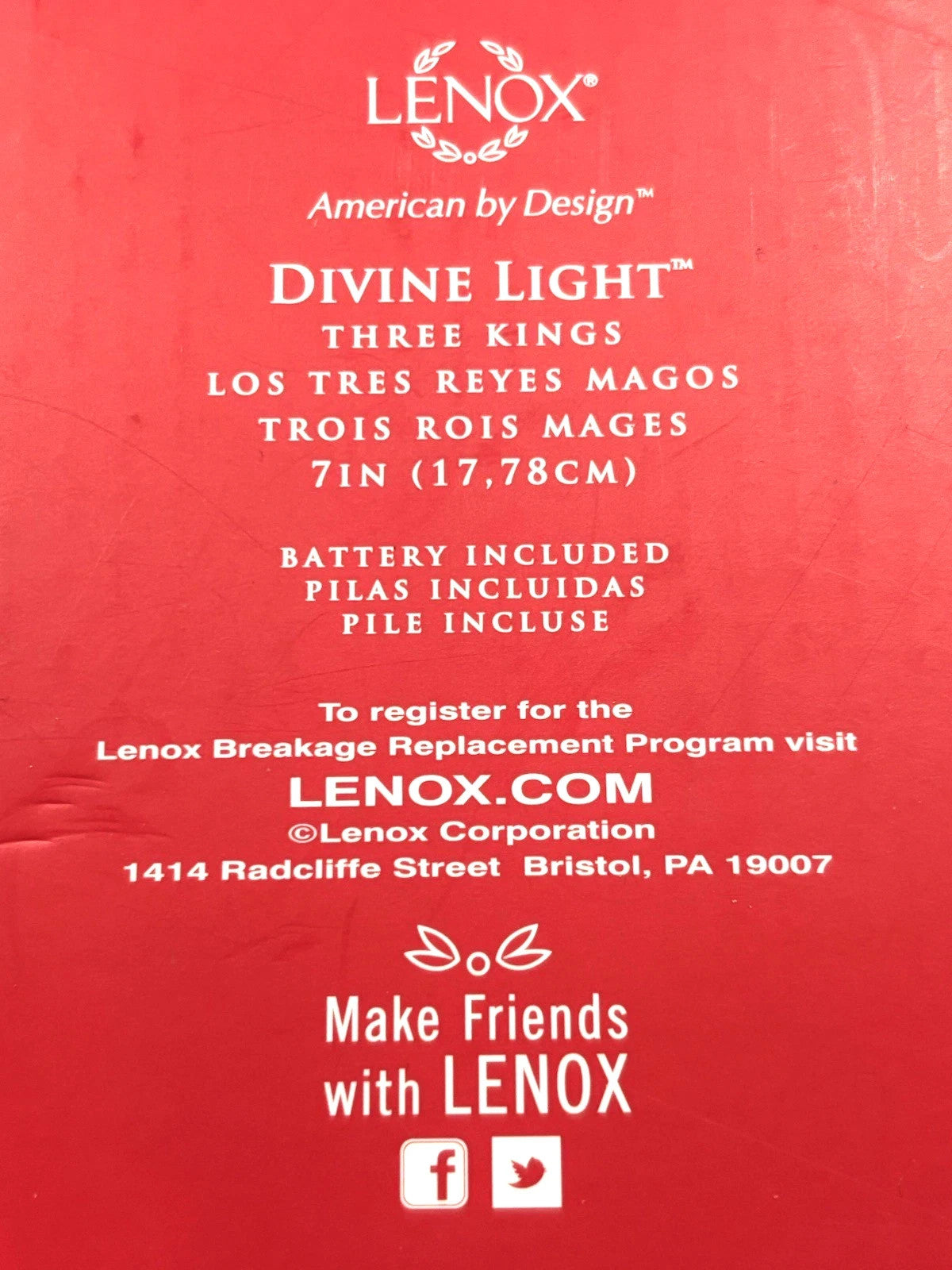 Lenox Divine Light Three Kings Figurines Lighted Nativity Pierced 3 Wise Men NEW9