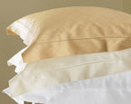 Sferra Colette Gold Queen Flat Sheet Lattice Egyptian Cotton 1020TC Italy NEW9